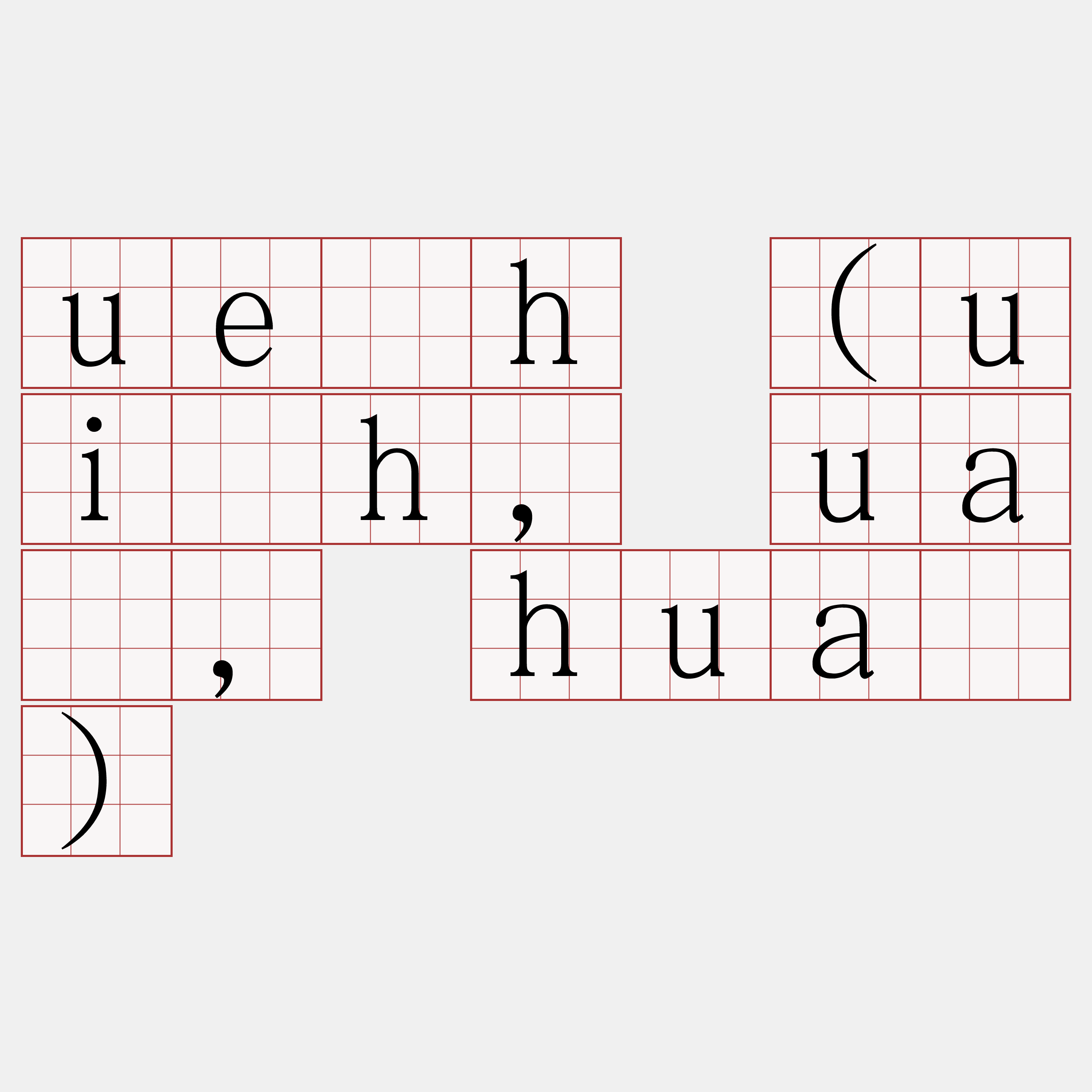 ue̍h (ui̍h, uā, huā)